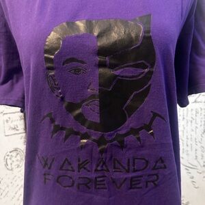 Purple Graphic T-Shirt with Black Design